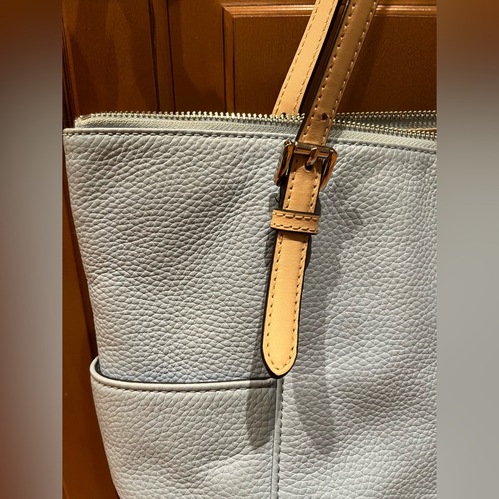 Michael Kors Sky Blue Pebbled Leather Tote, VGUC - Picture 2 of 16